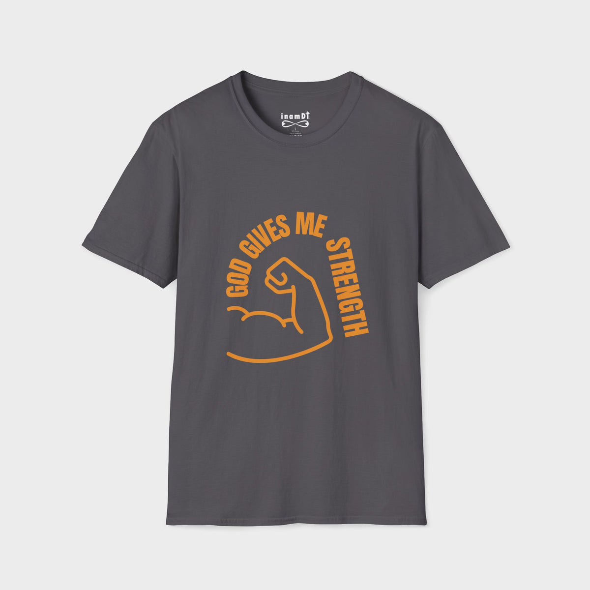 Camiseta cristiana "Dios me da fuerza" para hombre: camiseta que fortalece la fe y un regalo inspirador.