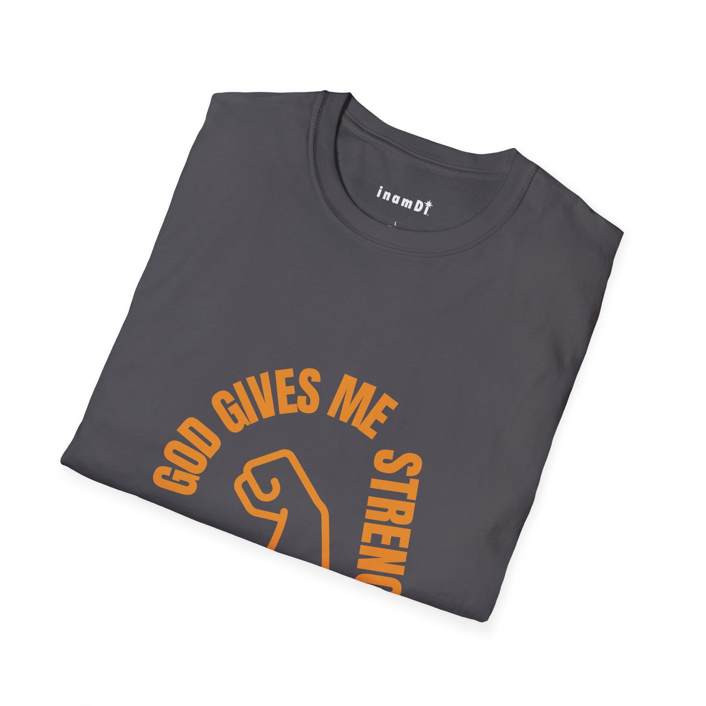 “God Gives Me Strength” Christian T-Shirt for Men – Empowering Faith Tee & Inspirational Gift