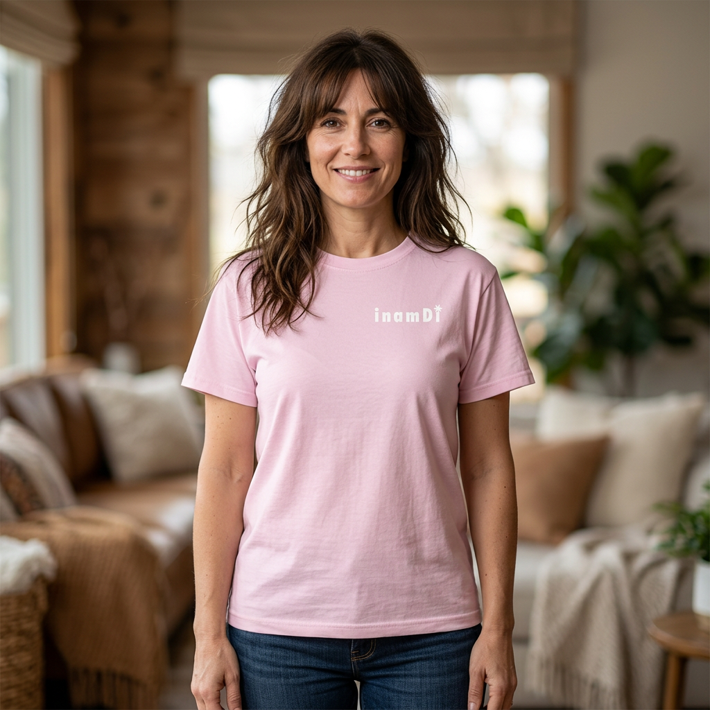 Camiseta "Jesús en el Corazón de Todo" para mujer: camiseta gráfica moderna para regalar, para usar en la calle y para el día a día.