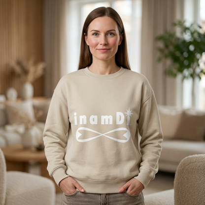 "inamDi" Women's Comfortable Crewneck Sweatshirt with Classic Logo