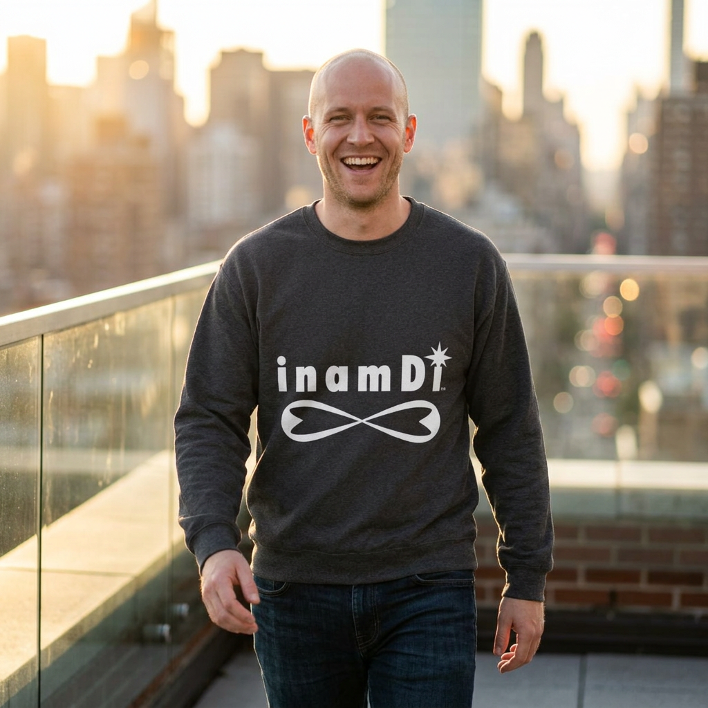 "inamDi" Men's Comfortable Crewneck Sweatshirt with Classic Logo