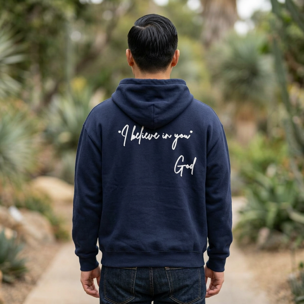 Christian Inspirational Men's Hoodie "I Believe in You"