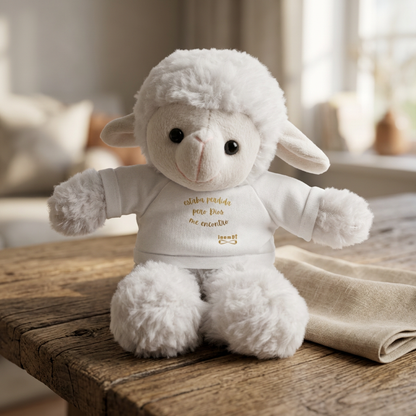 Plush Sheep Toy "Estaba perdida pero Dios me encontró"
