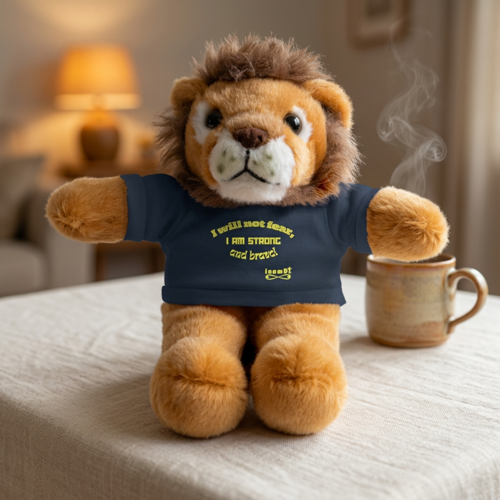 Plush Lion Toy "I will not fear, I am strong and brave!"