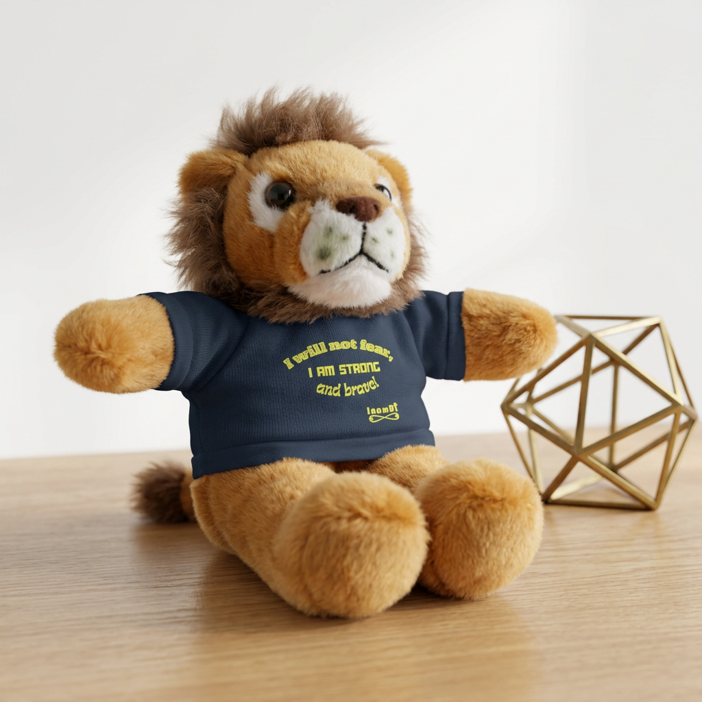 Plush Lion Toy "I will not fear, I am strong and brave!"