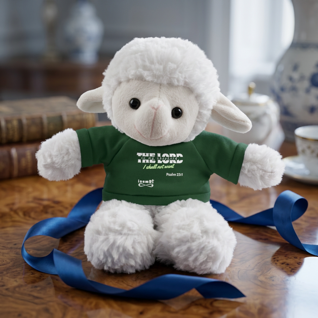 Plush Sheep Toy "The Lord is my shepherd, I shall not want"