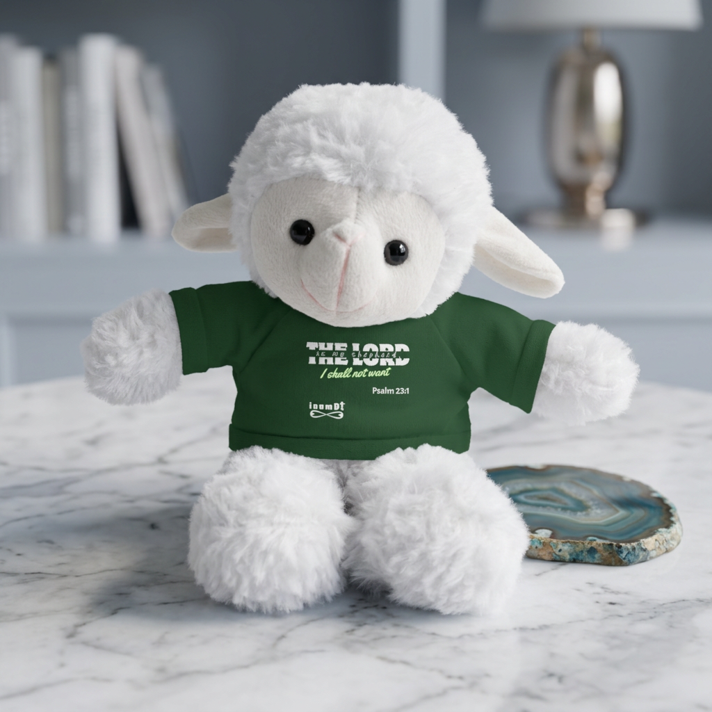 Plush Sheep Toy "The Lord is my shepherd, I shall not want"