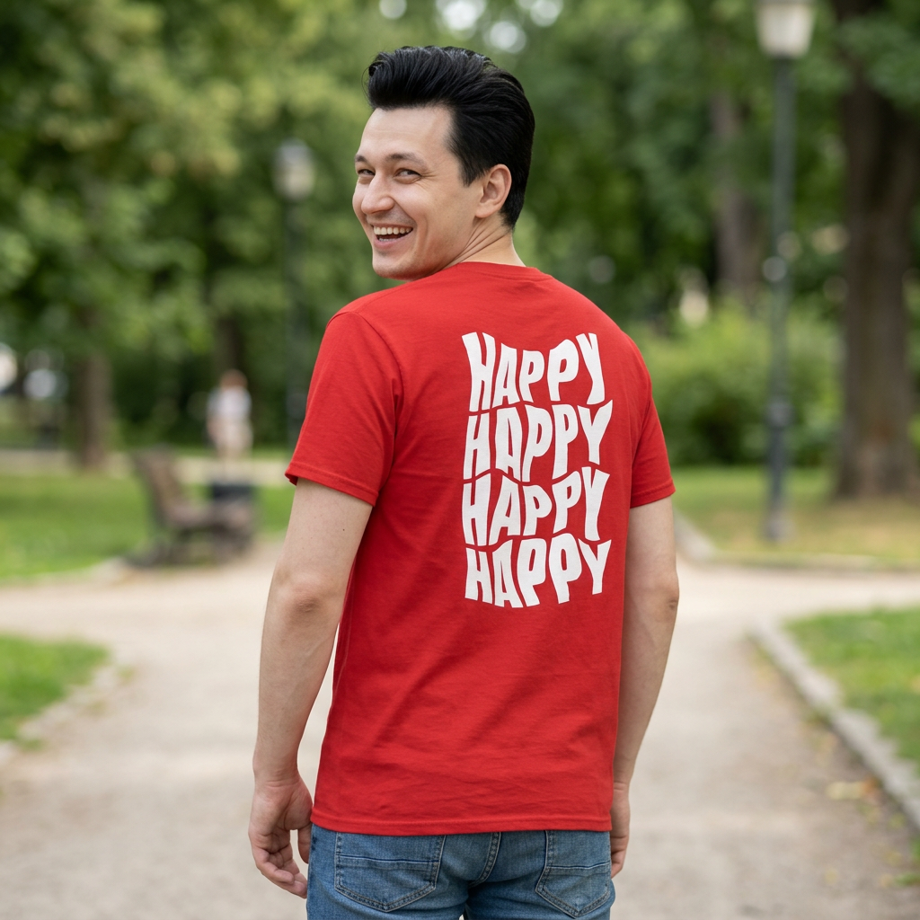 Camiseta Happy Vibes para hombre: un regalo divertido e informal para verano, cumpleaños y celebraciones.