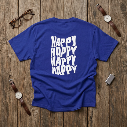 Camiseta Happy Vibes para hombre: un regalo divertido e informal para verano, cumpleaños y celebraciones.