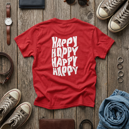 Camiseta Happy Vibes para hombre: un regalo divertido e informal para verano, cumpleaños y celebraciones.