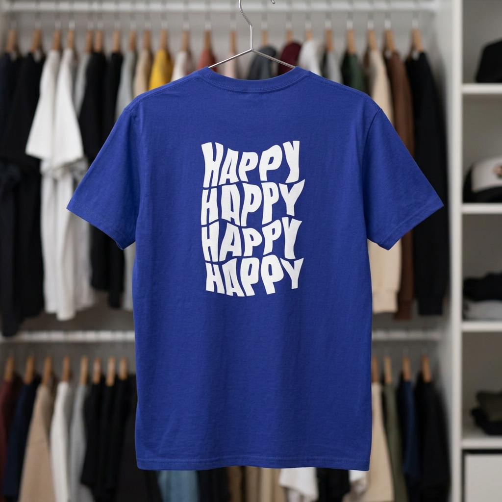 Camiseta Happy Vibes para hombre: un regalo divertido e informal para verano, cumpleaños y celebraciones.