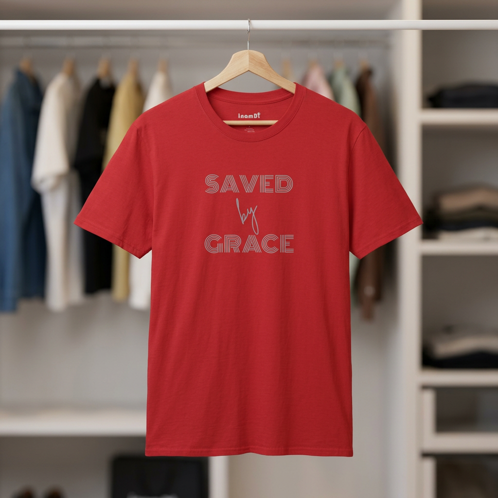 Camiseta suave para mujer "Salvada por la gracia": camiseta cristiana inspiradora | Ropa de fe para uso diario o regalo