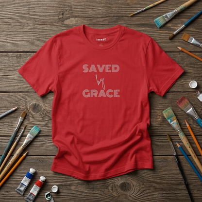 Camiseta suave para mujer "Salvada por la gracia": camiseta cristiana inspiradora | Ropa de fe para uso diario o regalo