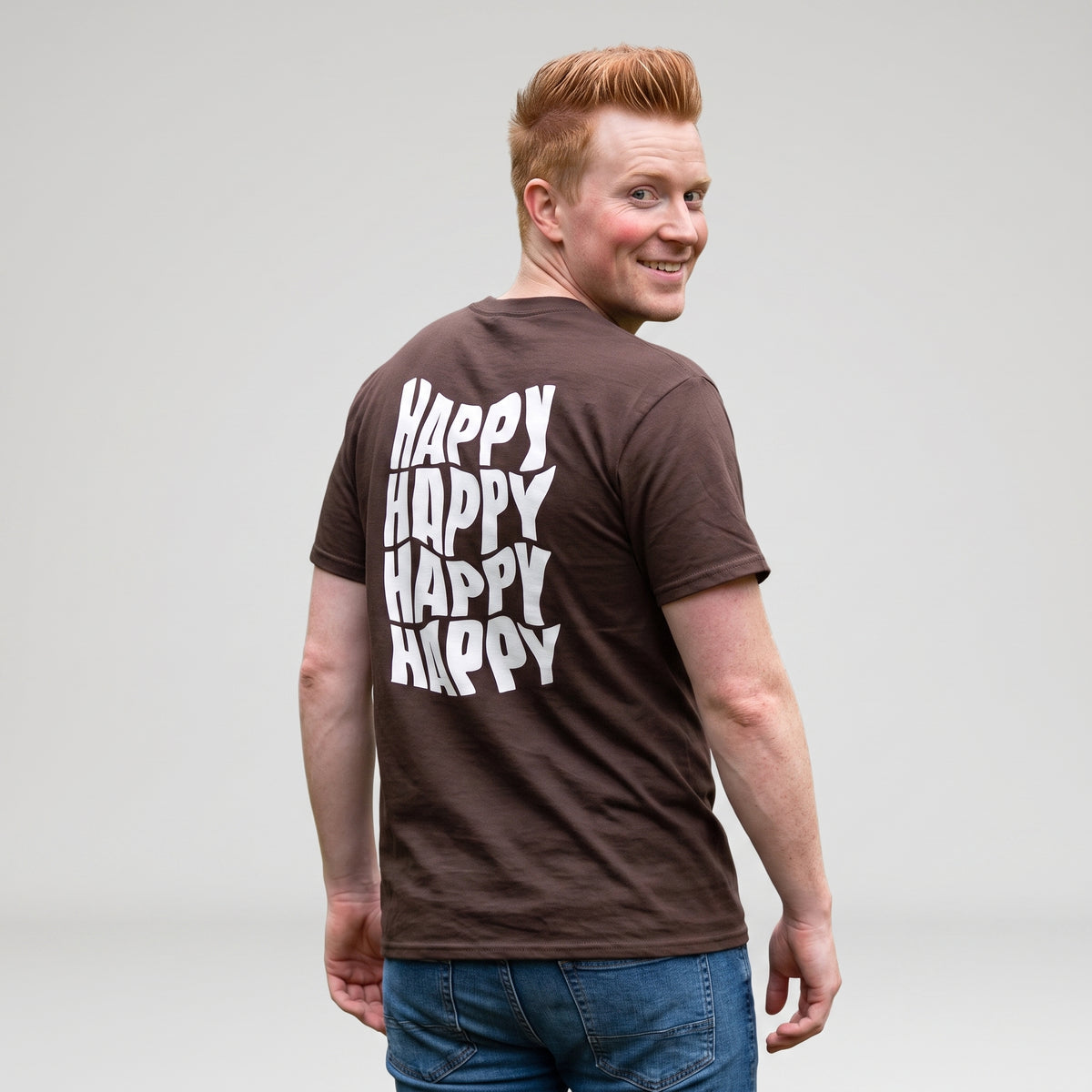 Camiseta Happy Vibes para hombre: un regalo divertido e informal para verano, cumpleaños y celebraciones.