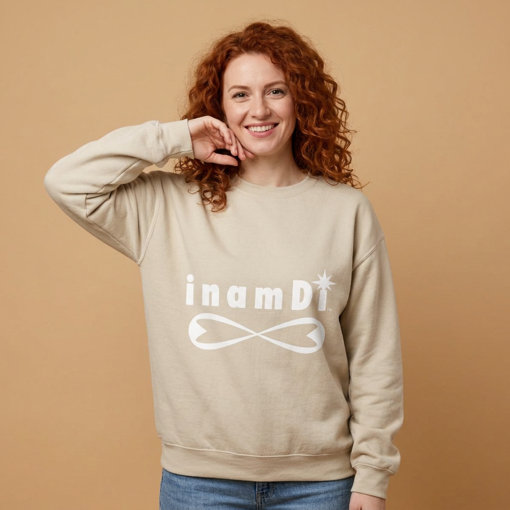 "inamDi" Women's Comfortable Crewneck Sweatshirt with Classic Logo