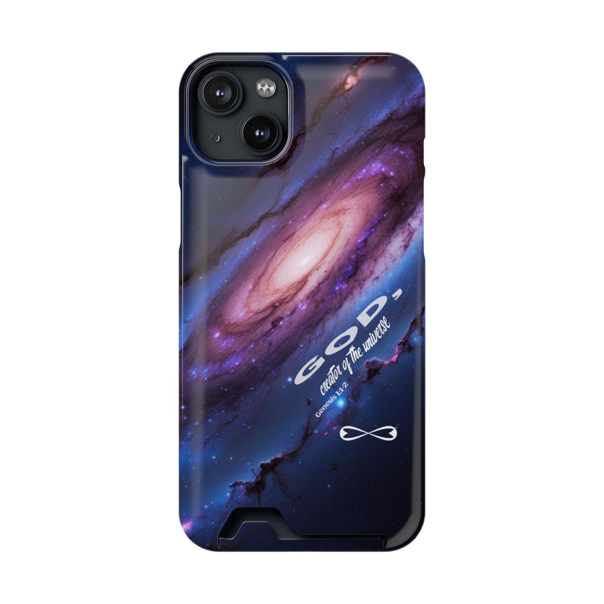 Galaxy Phone Case with Card Holder, Universal Smartphone Accessory, Cosmic Design, Perfect Gift, Stylish Protection, Vibrant Space Theme