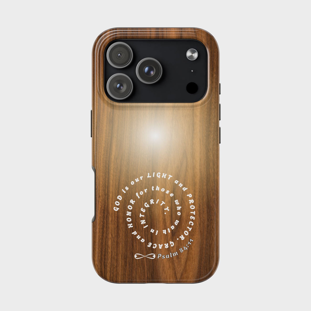 Rustic Tough Phone Case with Inspirational Quote, Gift for Faithful Friends, Protection Case, Wood Design, Unique Present