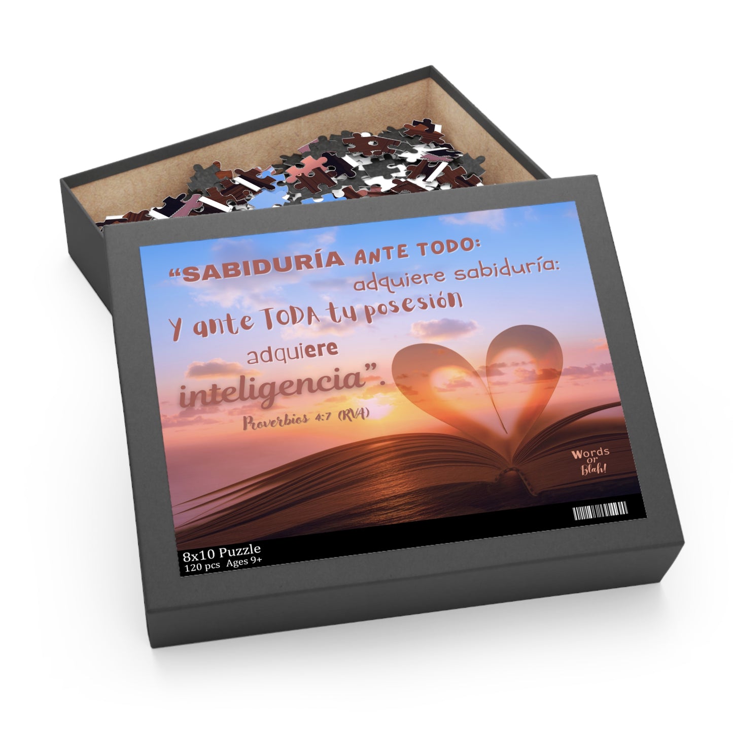 "Adquiere Sabiduría" Puzzle - "Corazón Sabio" Design - 120, 252, 500 Pieces