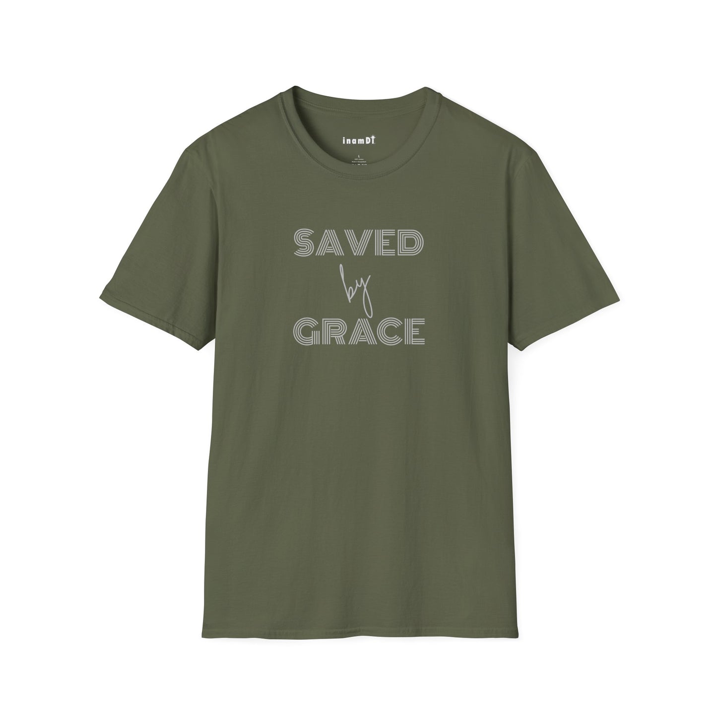“Saved by Grace” Christian T-Shirt for Men – Inspirational Faith Tee, Everyday Wear or Gift