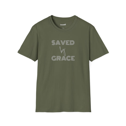 “Saved by Grace” Christian T-Shirt for Men – Inspirational Faith Tee, Everyday Wear or Gift