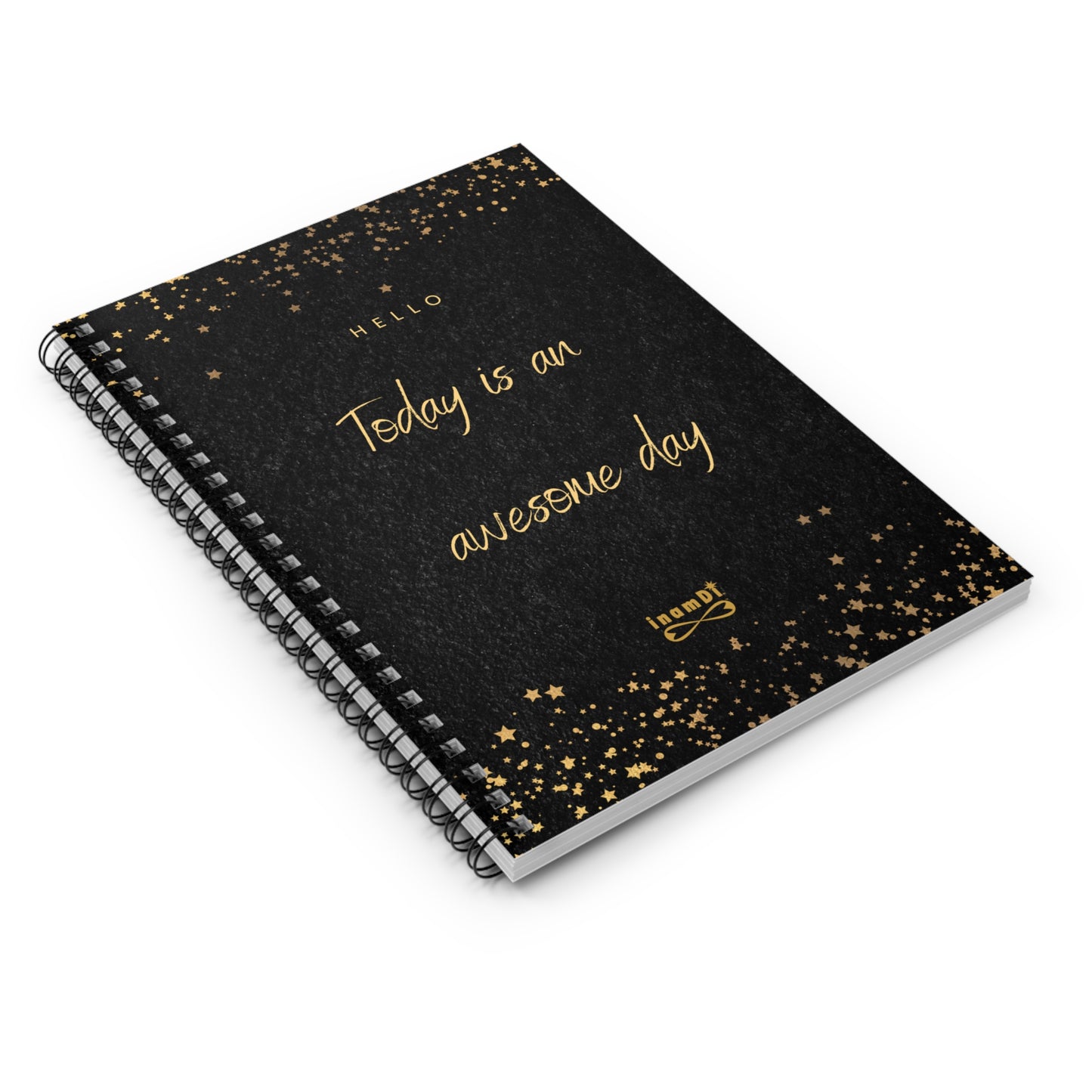 Elegant Inspirational Spiral Notebook - Today is an awesome day, Journal for Gratitude, Gift for Students, Motivational Writing, Daily