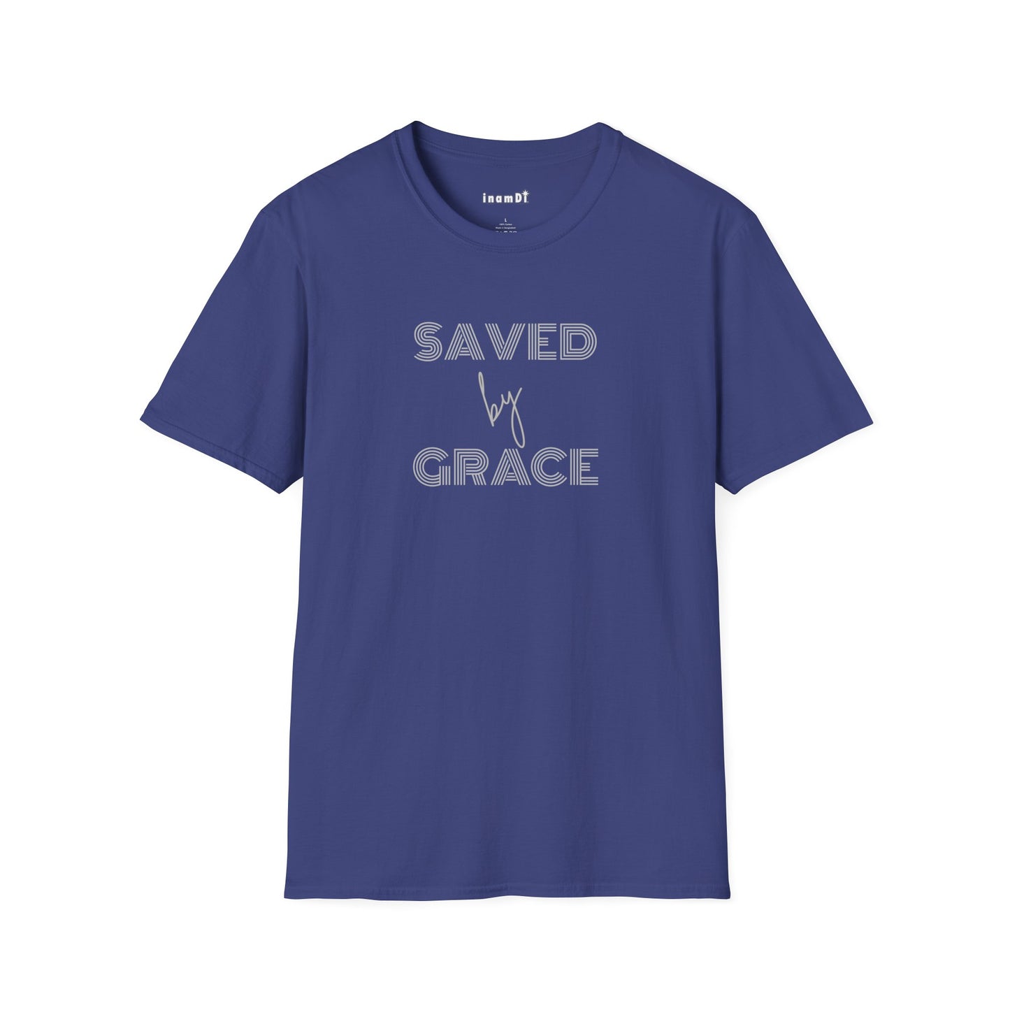 “Saved by Grace” Christian T-Shirt for Men – Inspirational Faith Tee, Everyday Wear or Gift