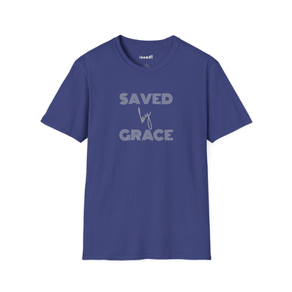 “Saved by Grace” Christian T-Shirt for Men – Inspirational Faith Tee, Everyday Wear or Gift