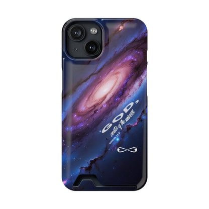 Galaxy Phone Case with Card Holder, Universal Smartphone Accessory, Cosmic Design, Perfect Gift, Stylish Protection, Vibrant Space Theme