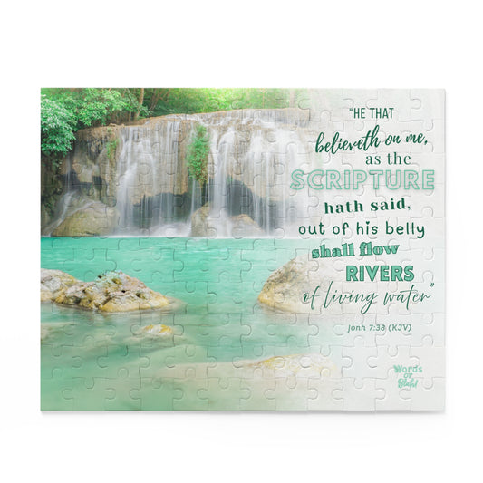 “Rivers of Living Water” Puzzle - "Waterfall" Art - 120, 252, 500 Pieces