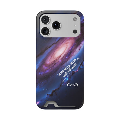 Galaxy Phone Case with Card Holder, Universal Smartphone Accessory, Cosmic Design, Perfect Gift, Stylish Protection, Vibrant Space Theme