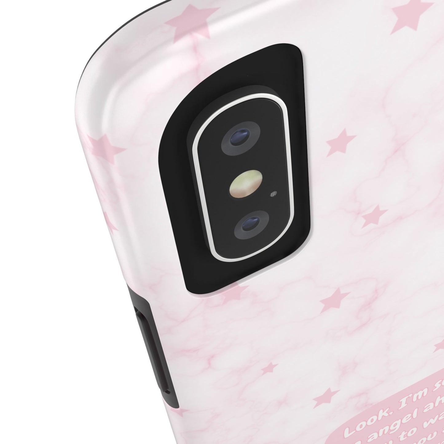 Angel Guidance Tough Phone Cases, Inspirational Phone Cover, Gift for Her, Angel Lover Gift, Pastel Pink Phone Case, Protection with Love