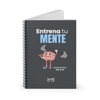 “Entrena Tu Mente” Notebook — Inspirational Spiral Journal | Sabionsy Brain™ Motivation Notebook Series