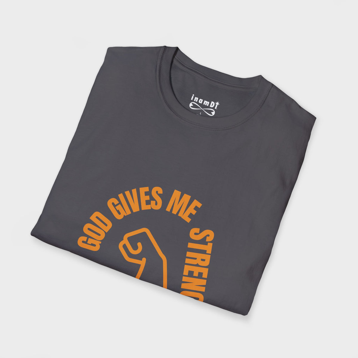 Camiseta cristiana "Dios me da fuerza" para hombre: camiseta que fortalece la fe y un regalo inspirador.