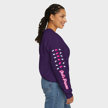 God's Princess Hearts and Crowns Sweatshirt