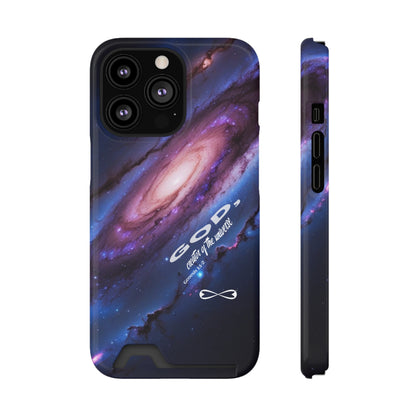 Galaxy Phone Case with Card Holder, Universal Smartphone Accessory, Cosmic Design, Perfect Gift, Stylish Protection, Vibrant Space Theme