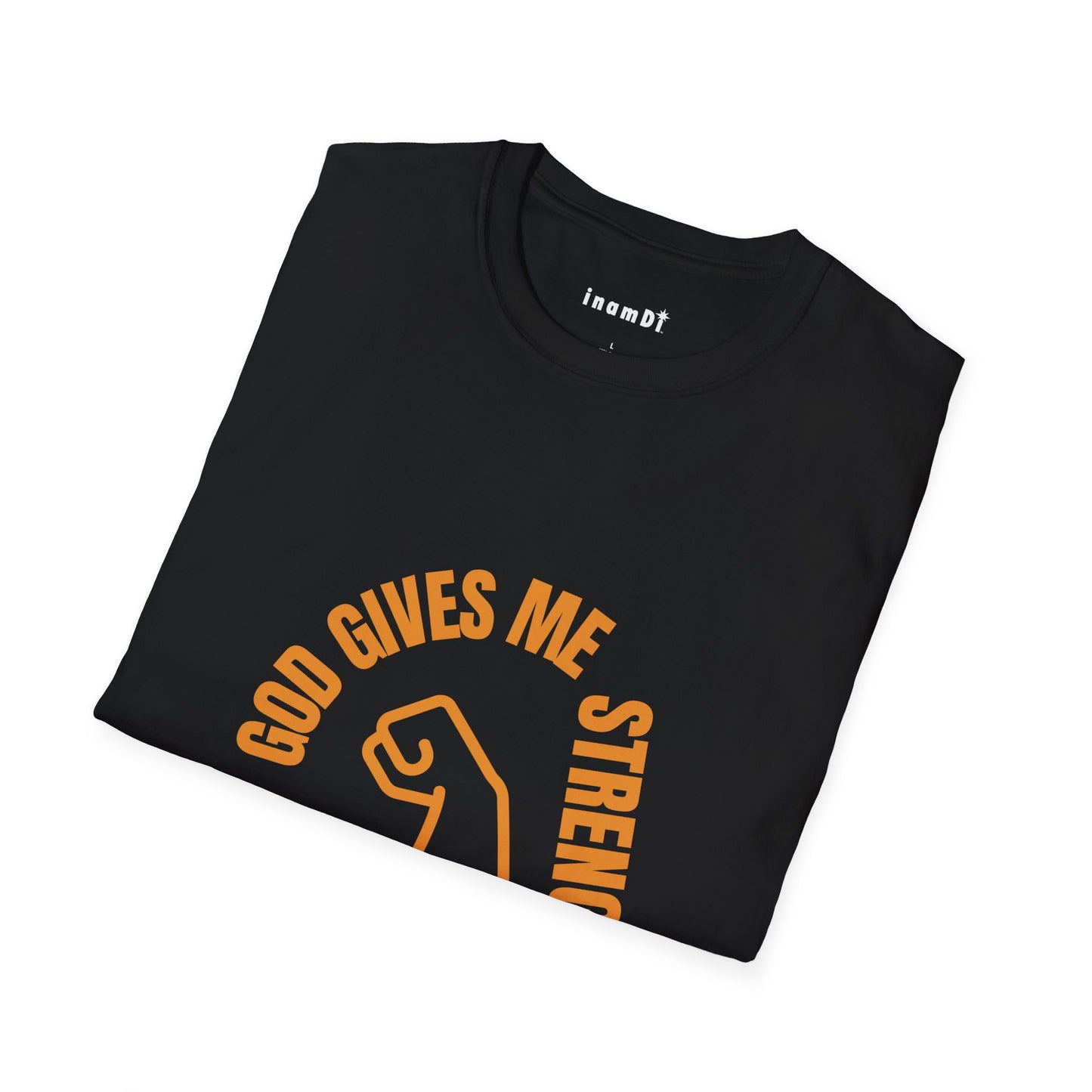 “God Gives Me Strength” Christian T-Shirt for Men – Empowering Faith Tee & Inspirational Gift