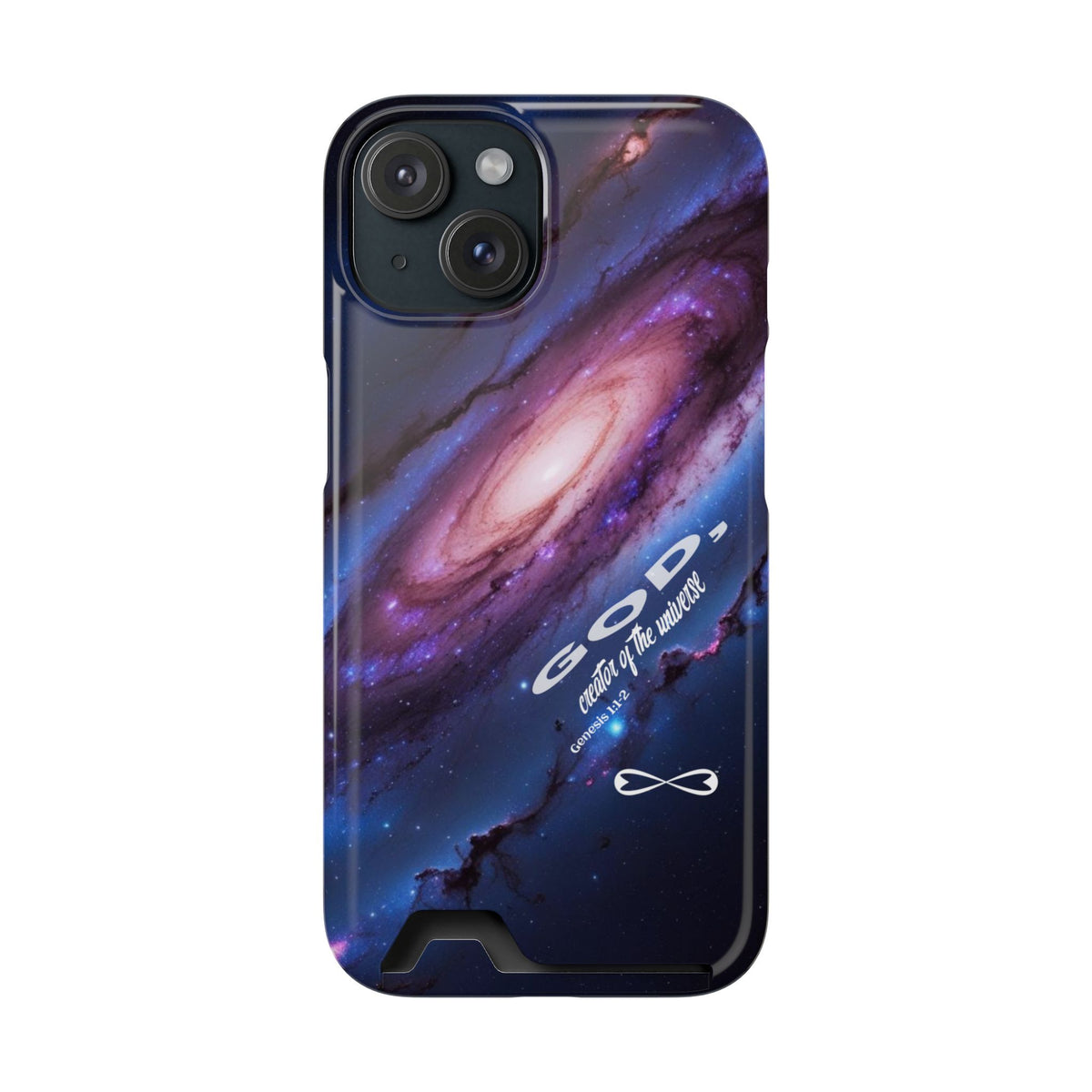 Galaxy Phone Case with Card Holder, Universal Smartphone Accessory, Cosmic Design, Perfect Gift, Stylish Protection, Vibrant Space Theme