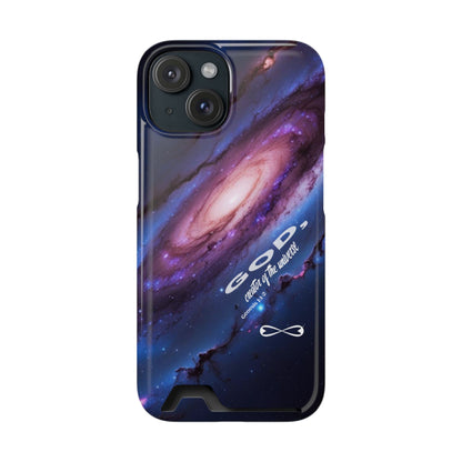 Galaxy Phone Case with Card Holder, Universal Smartphone Accessory, Cosmic Design, Perfect Gift, Stylish Protection, Vibrant Space Theme
