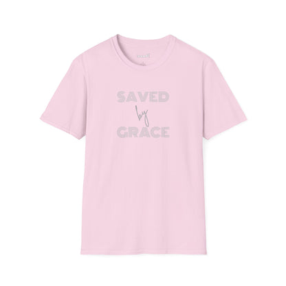 “Saved by Grace” Women’s Softstyle T-Shirt – Inspirational Christian Tee | Faith-Based Apparel for Everyday Wear or Gift
