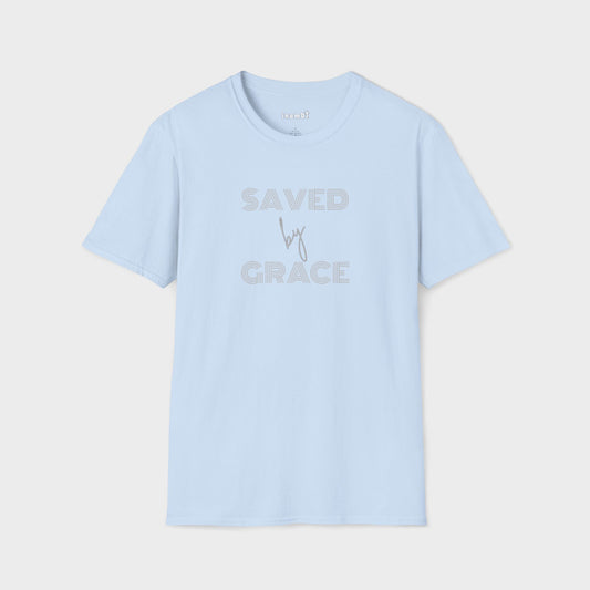 Camiseta suave para mujer "Salvada por la gracia": camiseta cristiana inspiradora | Ropa de fe para uso diario o regalo