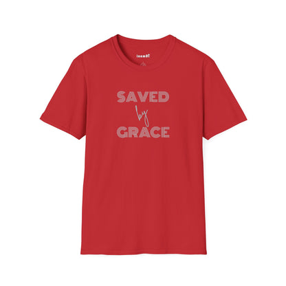 “Saved by Grace” Women’s Softstyle T-Shirt – Inspirational Christian Tee | Faith-Based Apparel for Everyday Wear or Gift