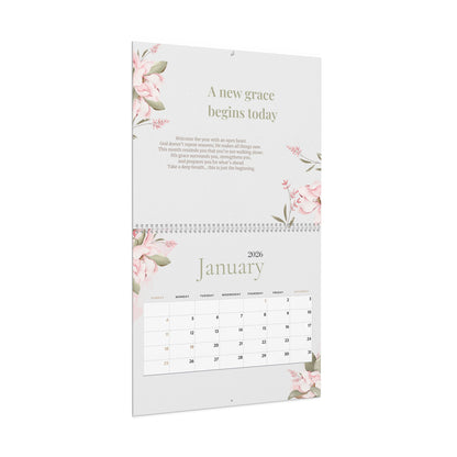 2026 Faith Wall Calendar — A Year of Hope & Reflection | Floral Christian Monthly Planner