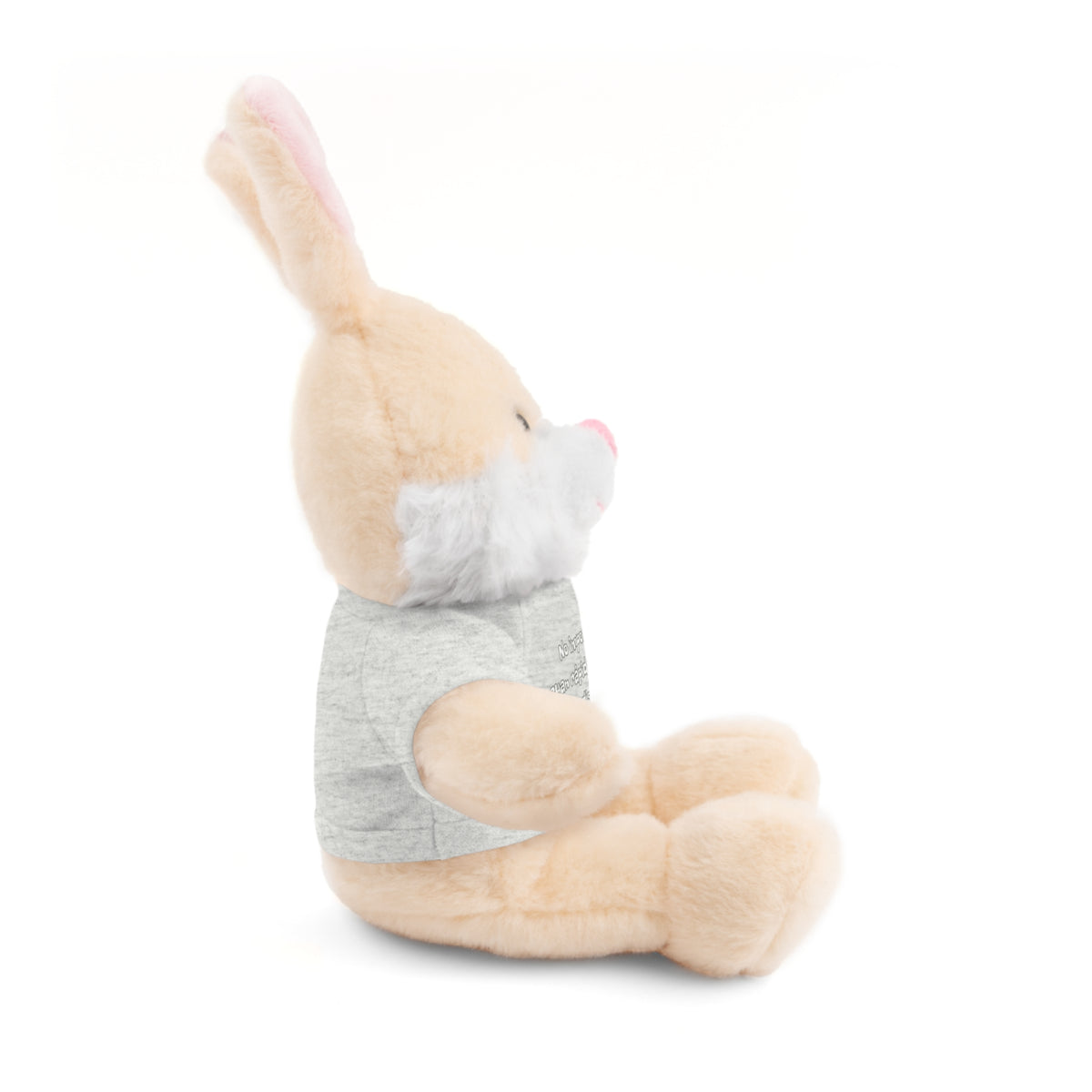Plush Bunny Toy “No importa cuan rápido vaya, I need God's blessing”