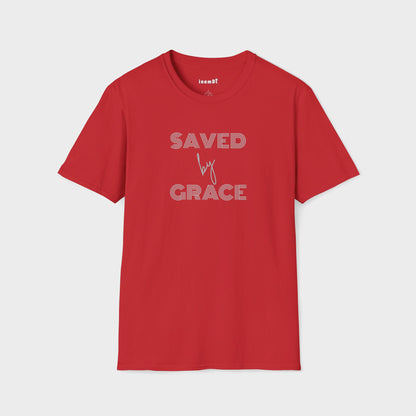 Camiseta suave para mujer "Salvada por la gracia": camiseta cristiana inspiradora | Ropa de fe para uso diario o regalo
