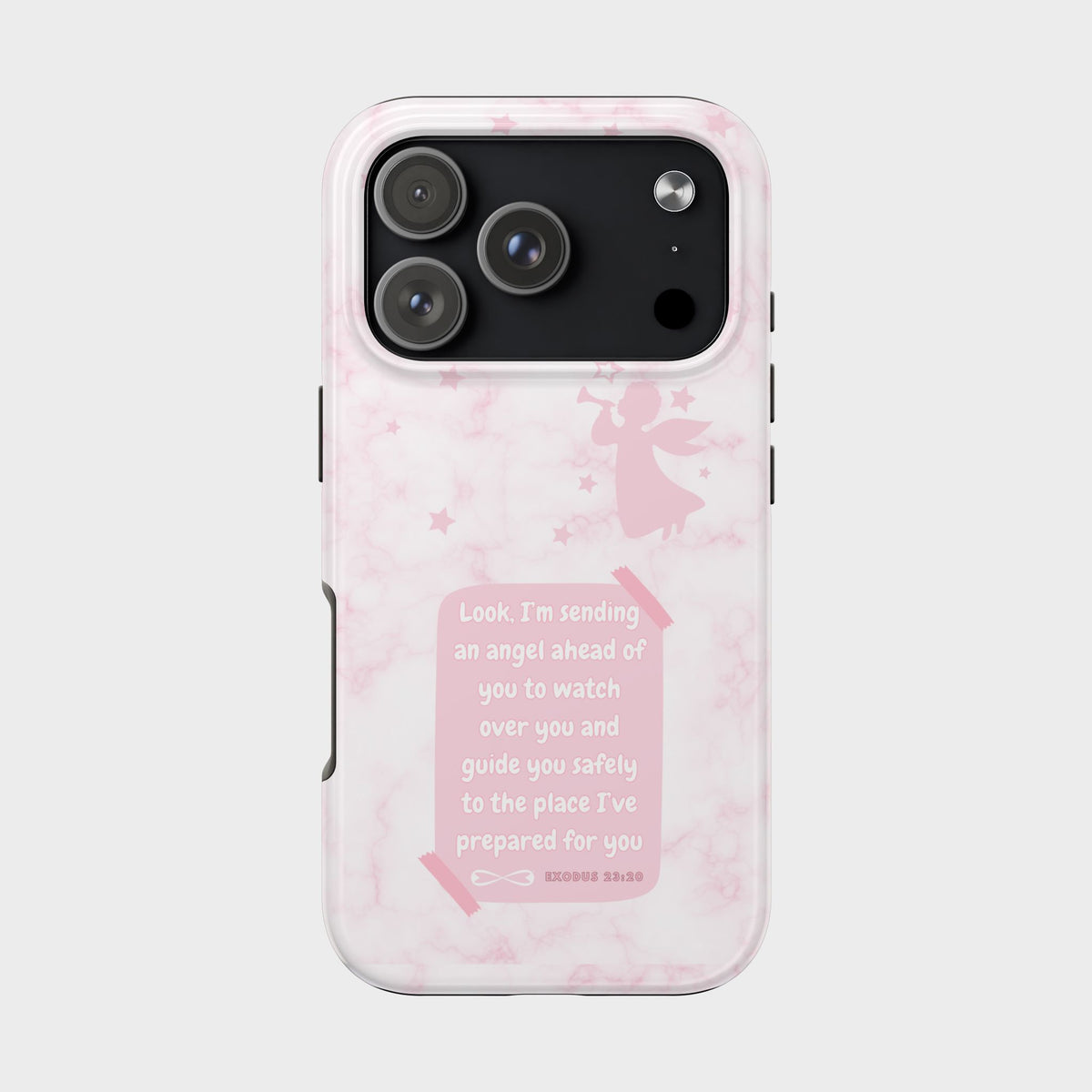 Angel Guidance Tough Phone Cases, Inspirational Phone Cover, Gift for Her, Angel Lover Gift, Pastel Pink Phone Case, Protection with Love