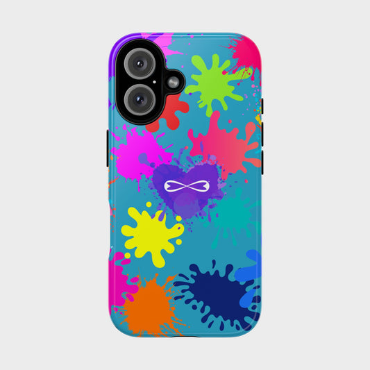 Colorful Phone Case with Splatter Design, Durable Phone Cover, Fun Gift for Kids, Teens, Modern Decor, Vibrant Tech Accessory