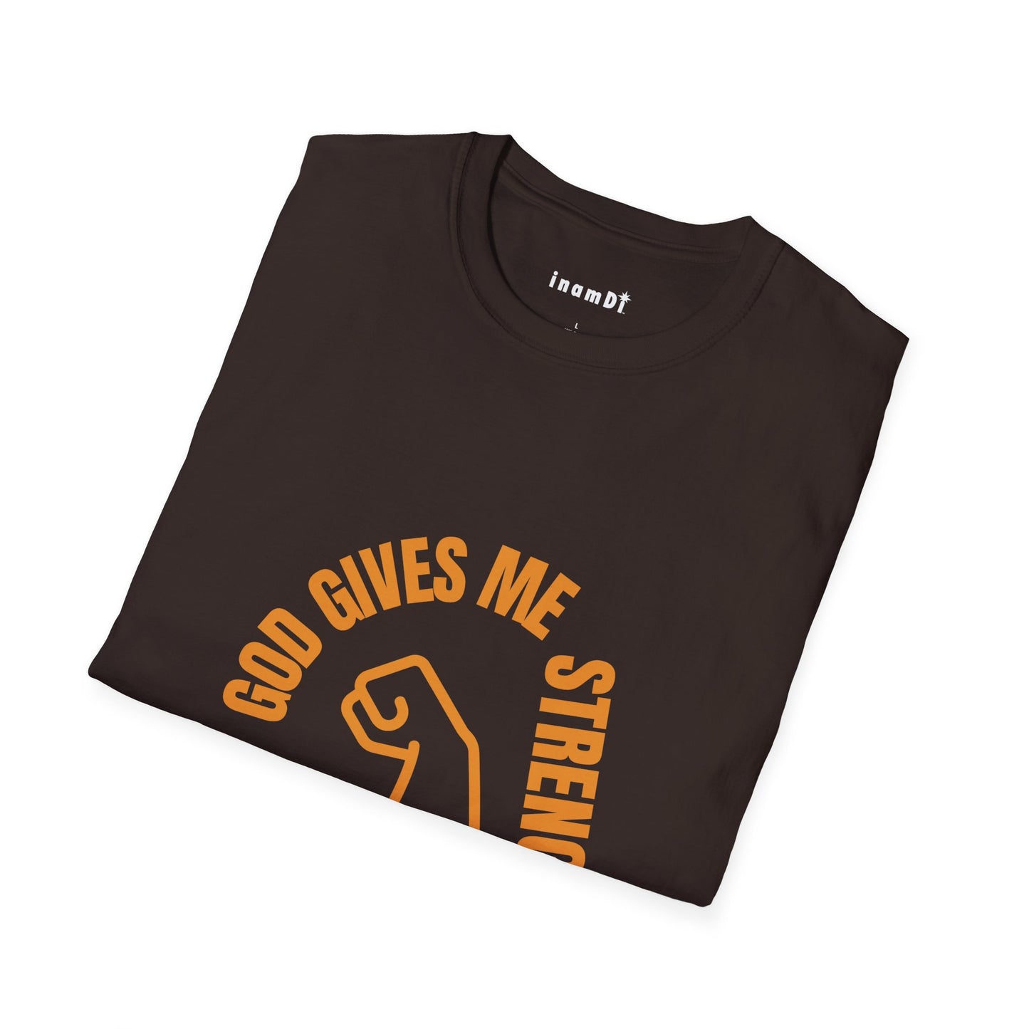 “God Gives Me Strength” Christian T-Shirt for Men – Empowering Faith Tee & Inspirational Gift