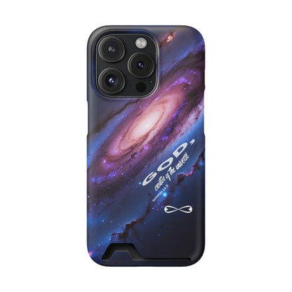 Galaxy Phone Case with Card Holder, Universal Smartphone Accessory, Cosmic Design, Perfect Gift, Stylish Protection, Vibrant Space Theme