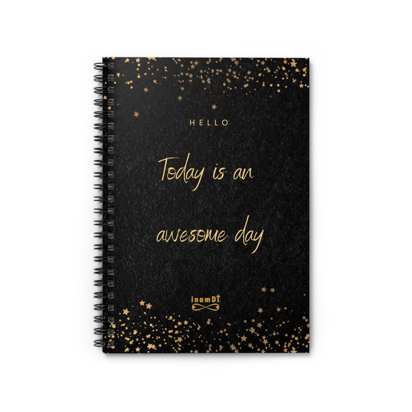 Elegant Inspirational Spiral Notebook - Today is an awesome day, Journal for Gratitude, Gift for Students, Motivational Writing, Daily