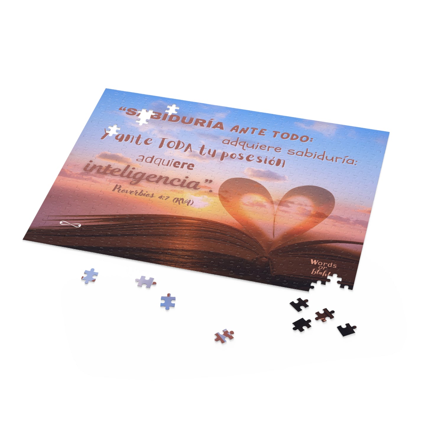 "Adquiere Sabiduría" Puzzle - "Corazón Sabio" Design - 120, 252, 500 Pieces